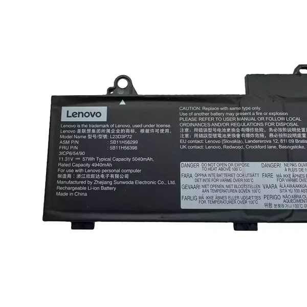 Oriģināls klēpjdatora Baterija Lenovo L23D3P72 L23M3P70 L22D3P71 - Image 2