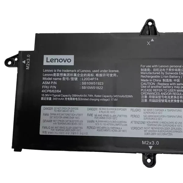 Oriģināls klēpjdatora Baterija LENOVO L20M4P74 L20C4P74 - Image 2