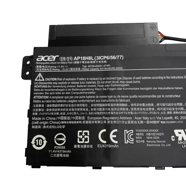 Oriģināls klēpjdatora Baterija ACER AP18H18L - Image 2
