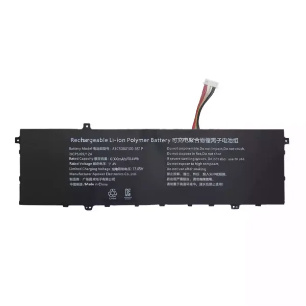Oriģināls klēpjdatora Baterija AEC5080100-3S1P