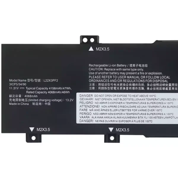 Oriģināls klēpjdatora Baterija LENOVO L22X3PF2 L22L3PF2 L22M3PF2 L22D3PF2 L22C3PF2 - Image 3