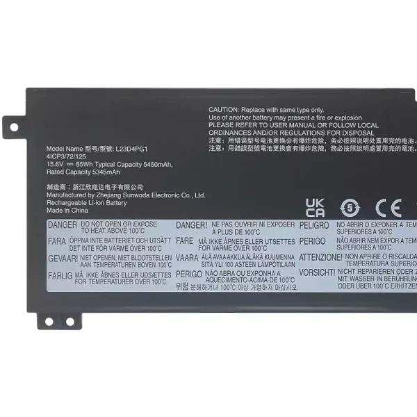 Oriģināls klēpjdatora Baterija LENOVO L23N4PG1 L23X4PG1 L23D4PG1 - Image 3
