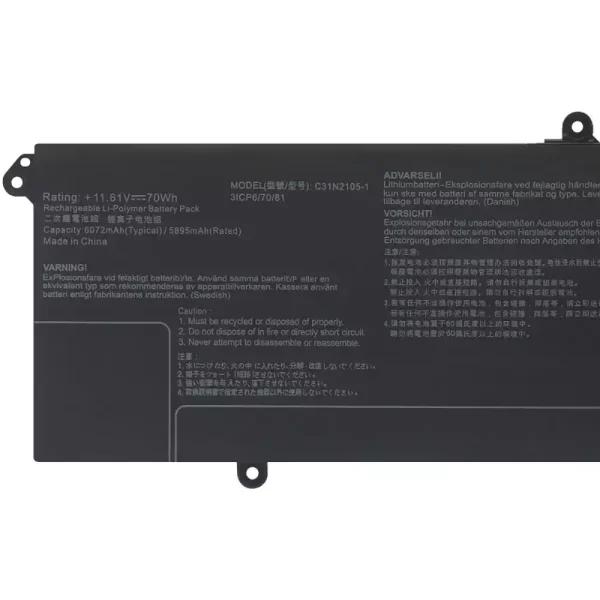 Oriģināls klēpjdatora Baterija ASUS C31N2105-1 - Image 3
