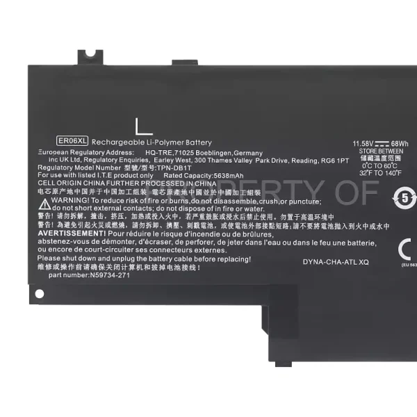 Oriģināls klēpjdatora Baterija HP ER06XL TPN-DB1T - Image 3