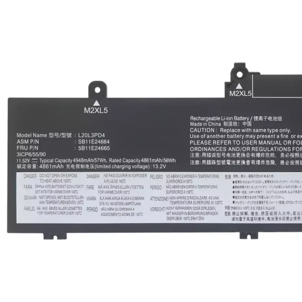 Oriģināls klēpjdatora Baterija LENOVO L20M3PD4 L20L3PD4 - Image 3