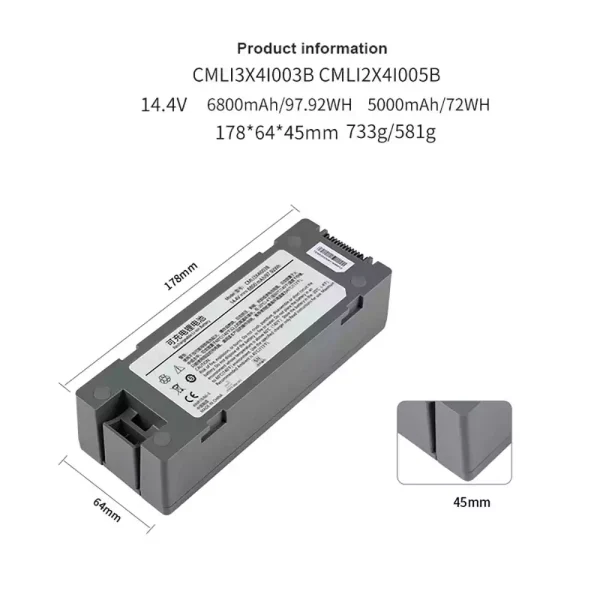 Akumulatora baterija priekš COMEN CMLI2X4I005B CMLI2X4I002B - Image 3