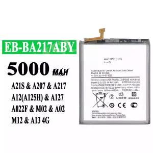 Oriģināls baterija EB-BA217ABY priekš Samsung A21S/A207/A217/A12(A125H)/A127/A022F/M02/A02/M12/A13 4G