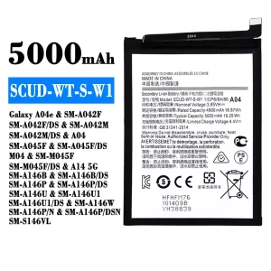 Oriģināls baterija SCUD-WT-S-W1 priekš Samsung Galaxy A04e/A14 5G