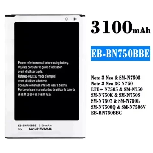 Oriģināls baterija EB-BN750BBE EB-BN750BBC priekš Samsung Note 3 Neo