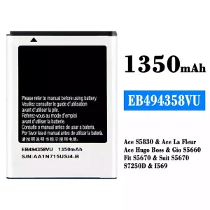 Oriģināls baterija EB494358VU priekš Samsung Ace S5830
