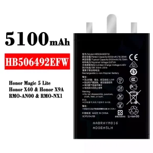 Oriģināls baterija HB506492EFW priekš HUAWEI Honor Magic 5 Lite / Honor X40 / Honor X9A