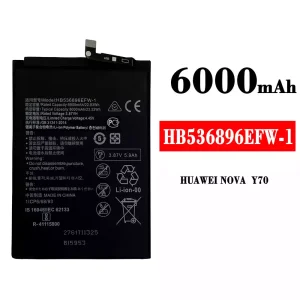 Oriģināls baterija HB536896EFW-1 priekš HUAWEI NOVA Y70