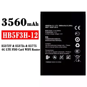 Oriģināls baterija HB5F3H-12 priekš HUAWEI E5372T / E5372s / E5775 / 4G LTE FDD Cat4 WIFI Router