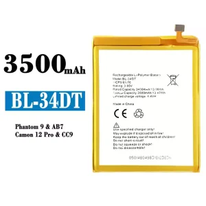 Oriģināls baterija BL-34DT priekš Tecno Phantom 9/ Camon 12 Pro