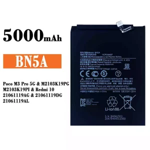 Oriģināls baterija BN5A priekš Xiaomi Poco M3 Pro 5G / Redmi 10