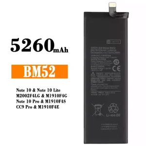 Oriģināls baterija BM52 priekš Xiaomi Note 10,Note 10 Lite,Note 10 Pro / CC9 Pro