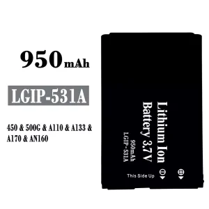 Oriģināls baterija LGIP-531A priekš LG 450/500G/A110/A133/A170/AN160