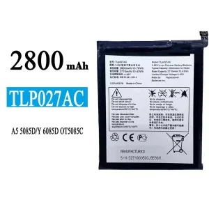 Oriģināls baterija TLP027AC priekš Alcatel A5 5085D/Y 6085D OT5085C