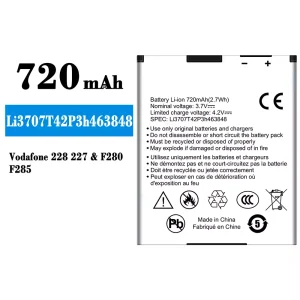 Oriģināls baterija Li3707T42P3h463848 priekš ZTE Vodafone 228 227/F280/F285