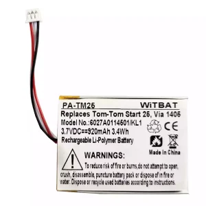 Oriģināls baterija priekš TomTom 6027A0114501,Start 20,Start 25