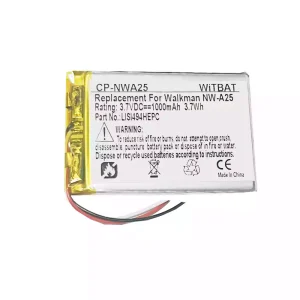 Oriģināls baterija priekš SONY NW-A25,NW-A26,NW-A27,LIS1494HEPC